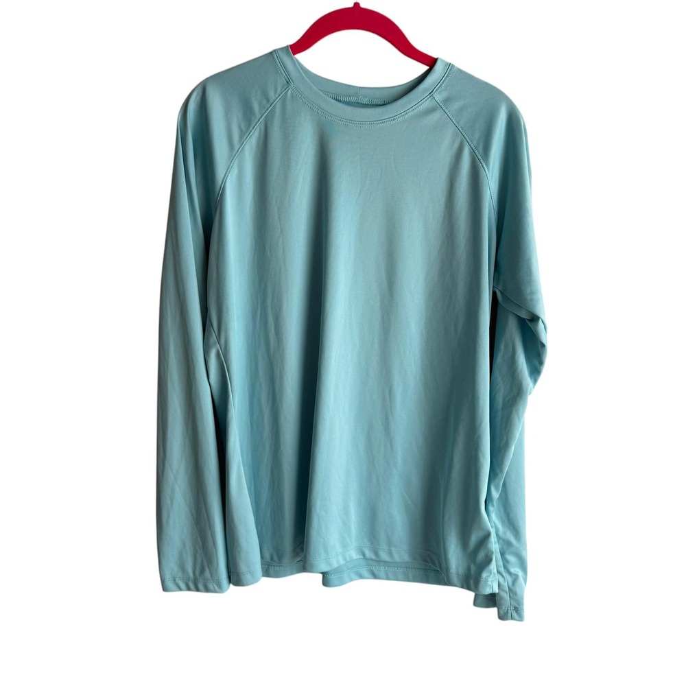 COLUMBIA Clear Blue PFG Tidal Tee II Omni-Shade Ladies Long Sleeve Top,‎ L